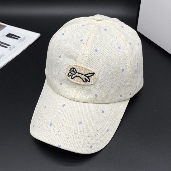 Dame Polka Dot Brodert Baseball Cap Skanto