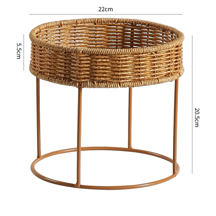 Unisex Moderne planteholder med flettet kurv og metallramme Skanto