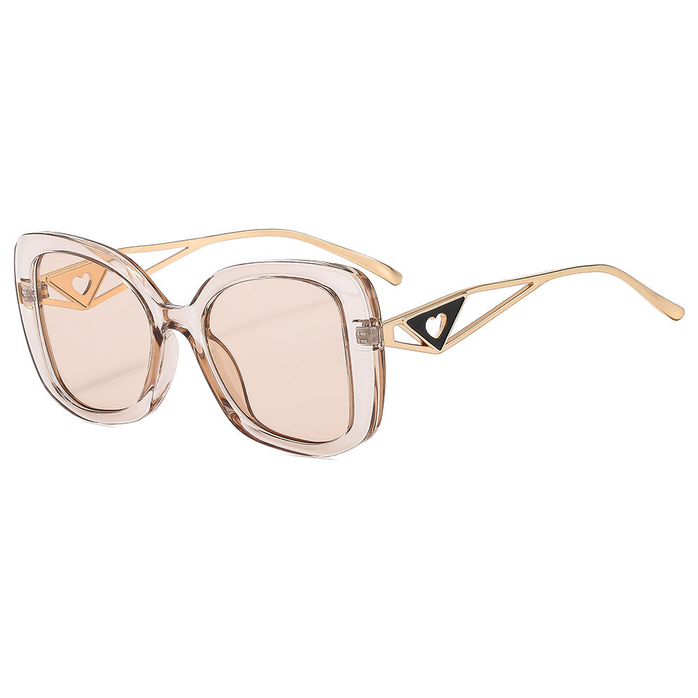 Women's fashion oversized sunglasses with luxurious heart detail Skanto
