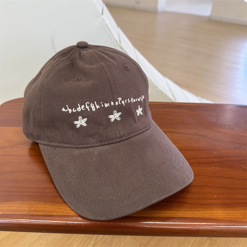 Kvinnenes Uformelle Broderte Bomulls Baseballcaps Skanto