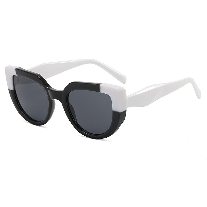 Dame moterik oversized solbriller med unikt design Skanto