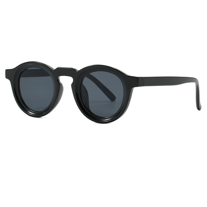 Women's fashionable round sunglasses with transparent frame and UV protection Skanto