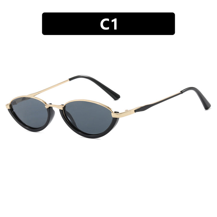 Women's Fashion Cat-Eye Sunglasses with Two-Tone Frame and UV Protection Skanto