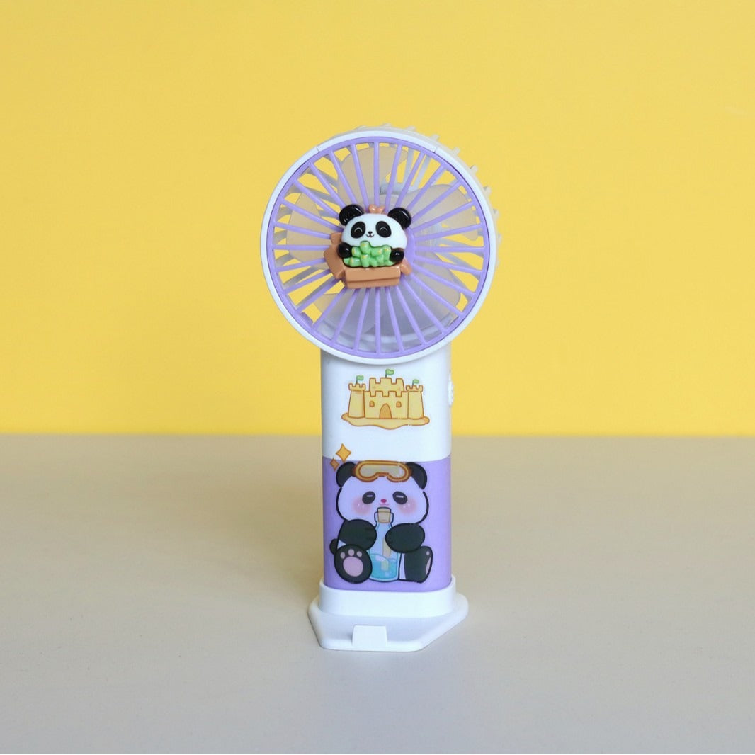 Unisex Bærbar Håndvifte i søtt Panda-design Skanto
