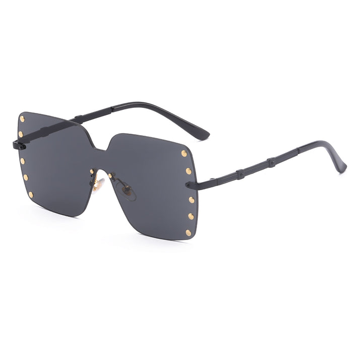 Dame oversized solbriller med trendy ramme Skanto