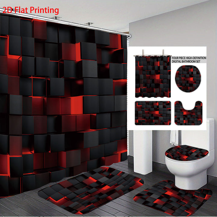 Digital Cube Pattern Badsett Skanto