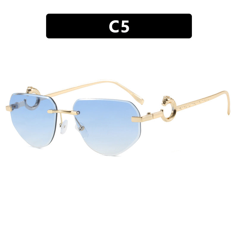 Women's trendy stylish sunglasses in modern design with filigree metal frame Skanto
