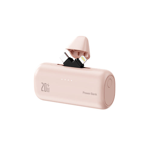 Powerbank med integrert ladeport og LED-statusindikator Skanto