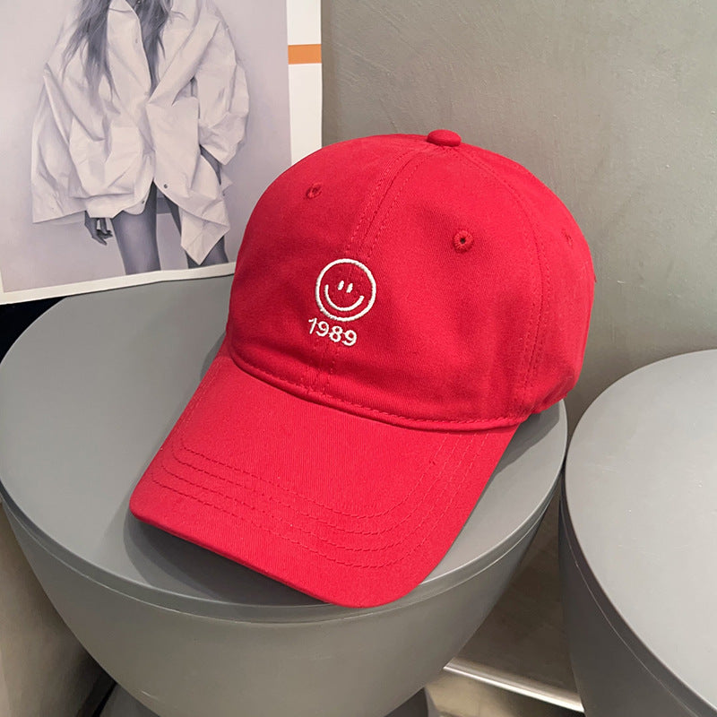 Herre Casual Smiley Brodert Baseball Cap Skanto