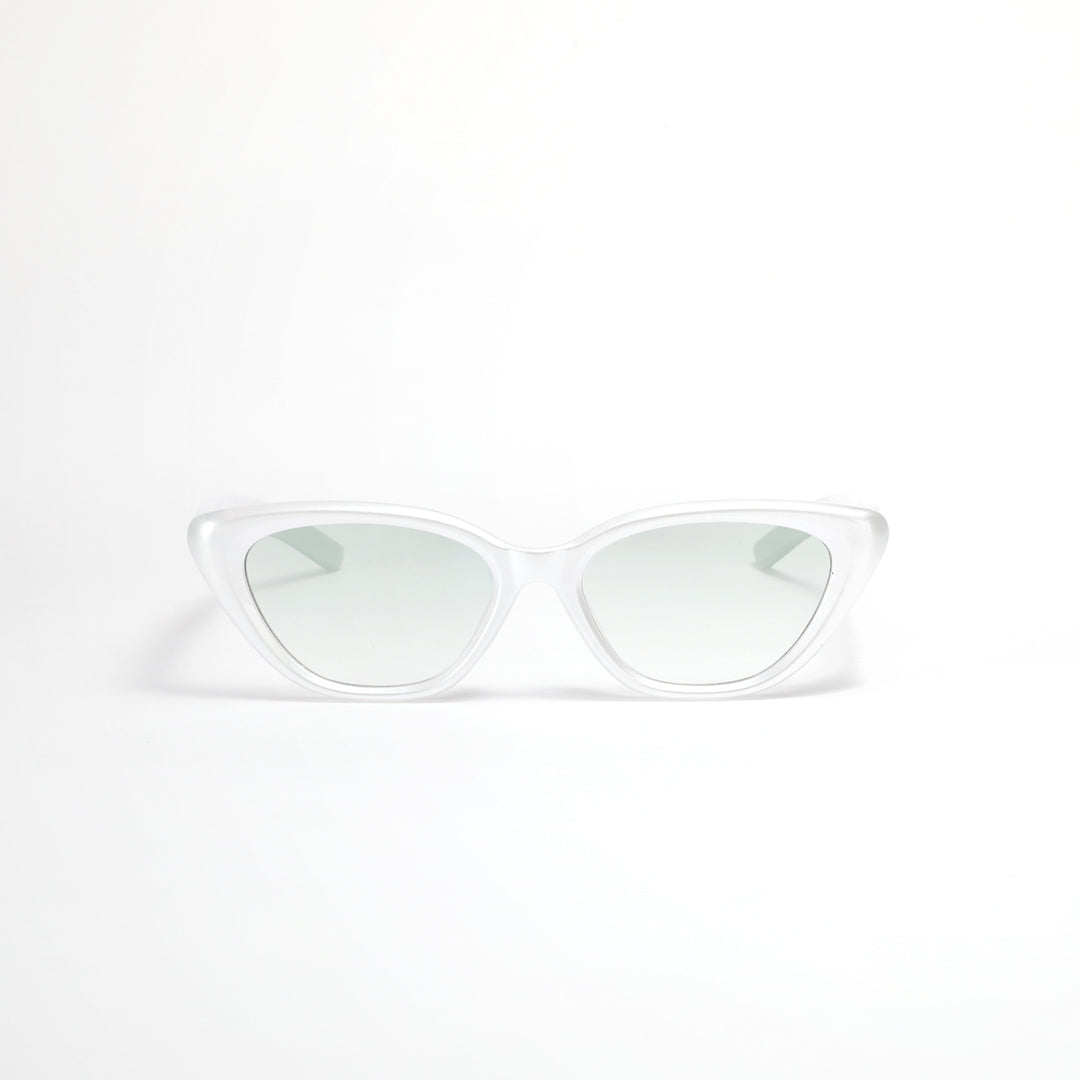 Dame Cat-Eye solbriller med gjennomsiktig design Skanto