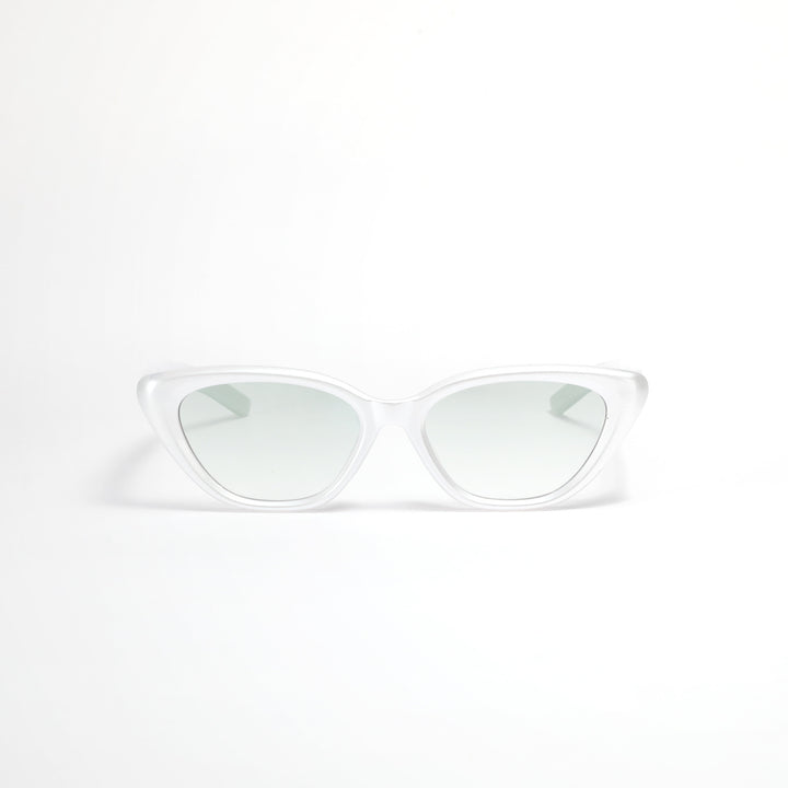 Dame Cat-Eye solbriller med gjennomsiktig design Skanto