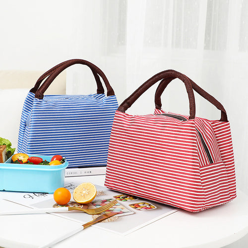 Isolert lunsjbag med elegant stripemønster Skanto