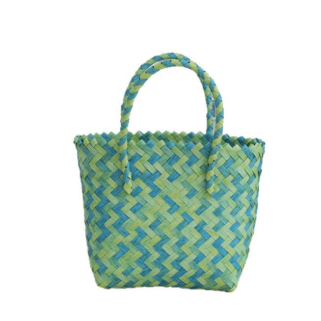 Flettet tote bag med trekkerhåndtak Skanto