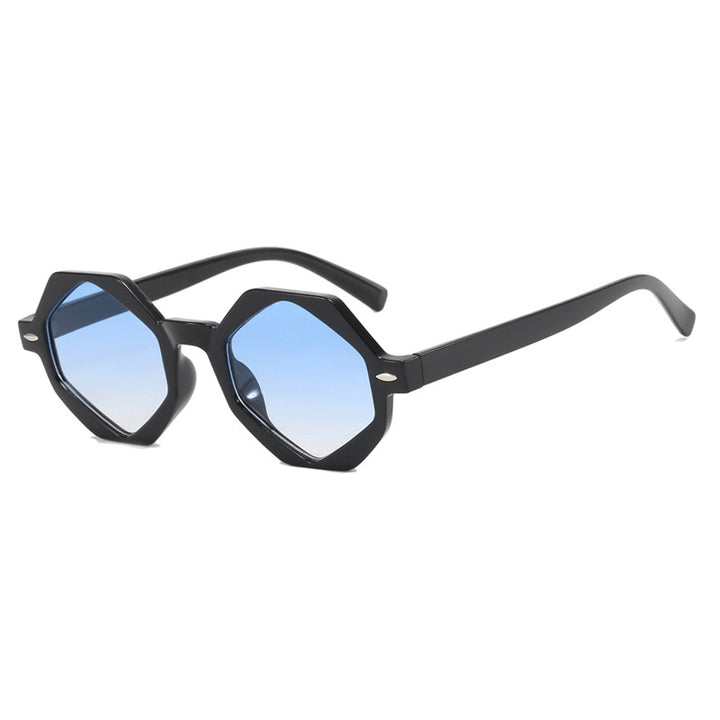 Dame trendig solbrille i moderne åttkant-design Skanto