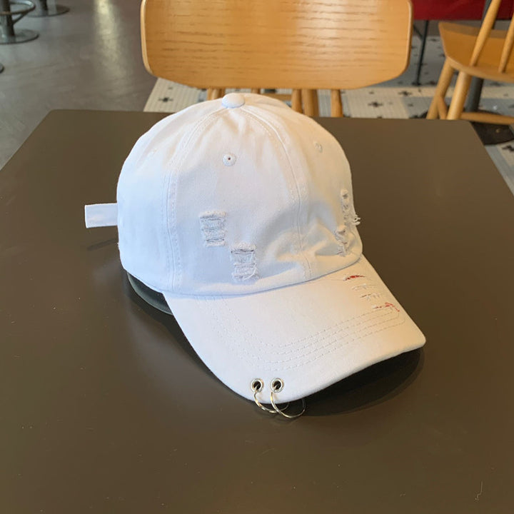 Unisex Slittet Bomull Justerbar Baseball Cap Skanto