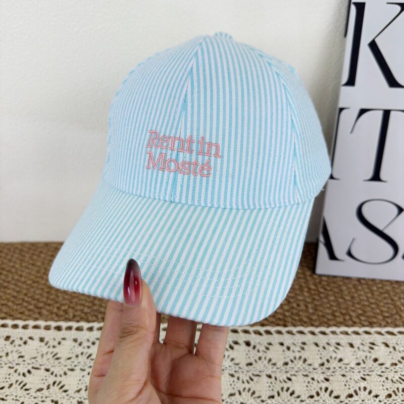 Kvinne Stripet Brodert Baseball Caps Skanto