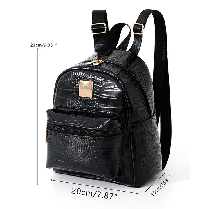 Rugsekk i elegant krokodillelook Skanto