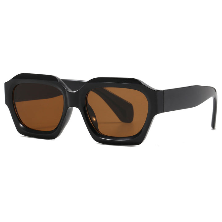 Dame modische geometriske oversized solbriller Skanto