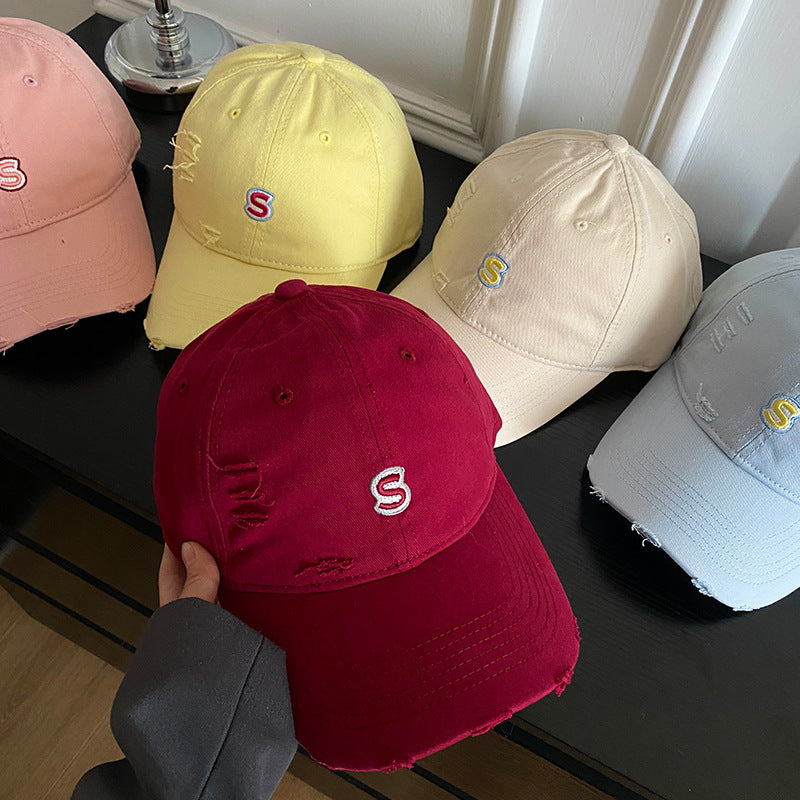 Unisex Slittet Brodert Baseball Caps Skanto