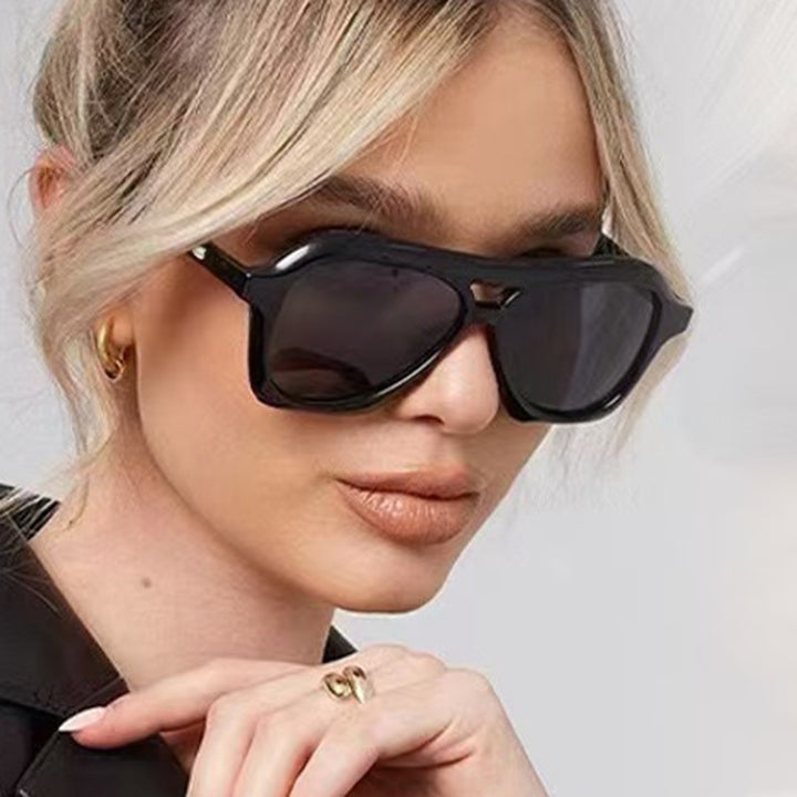 Women's fashion sunglasses in innovative design with wide frame Skanto