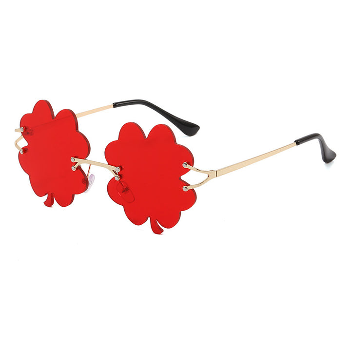 Dame leken solbriller med unik blomsterramme Skanto