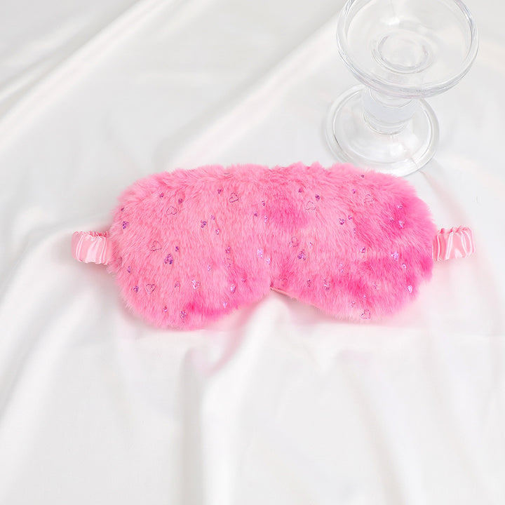 Unisex nan myk øyemaske av kunstfell med julemotivprägninger Skanto