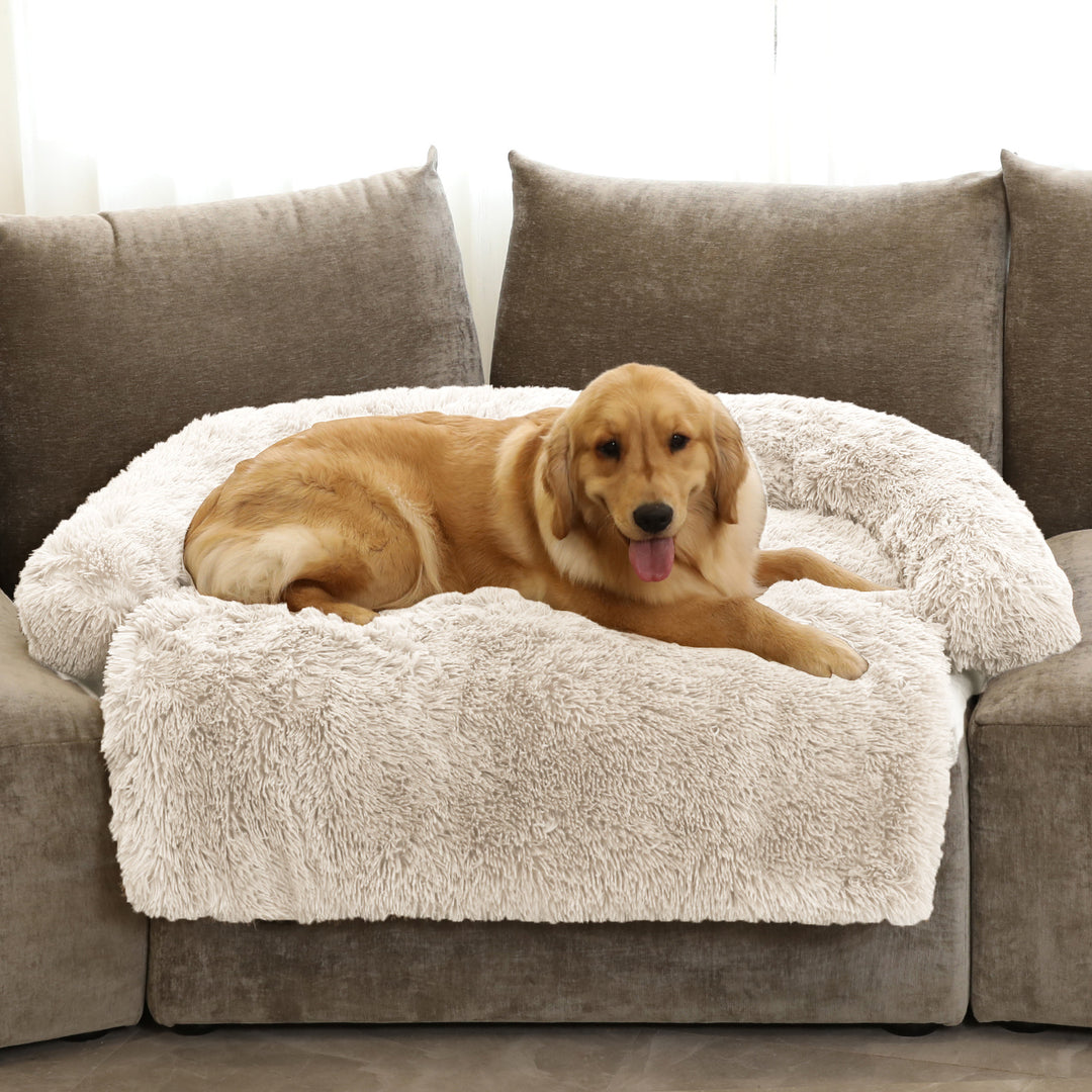Luksus Falsk Pels Lounger Hundeseng