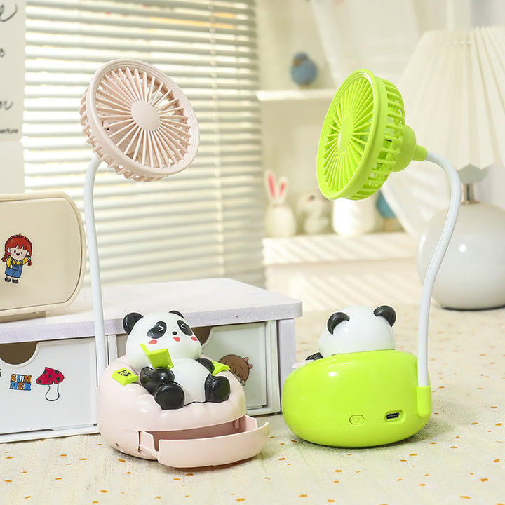 Dame Portable Mini Vifte i Søtt Panda Design Skanto