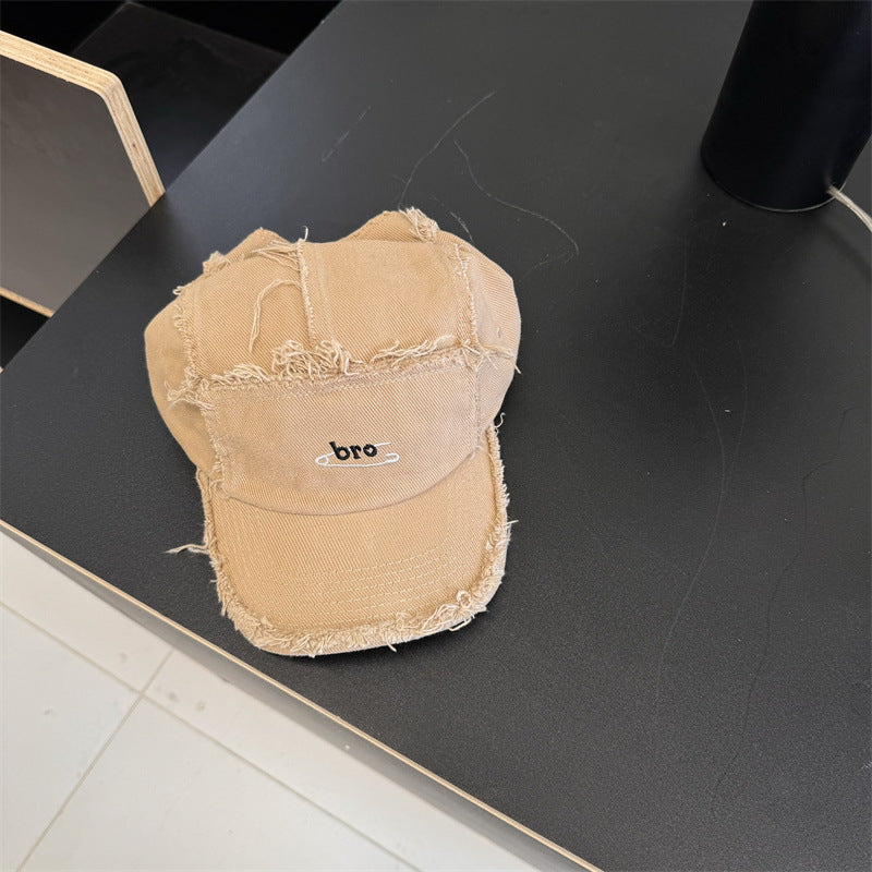 Herre Slitt Denim Snapback Caps Skanto