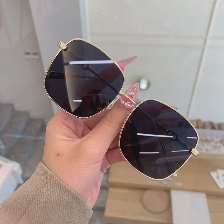 Dame geometrisk oversized solbrille Skanto