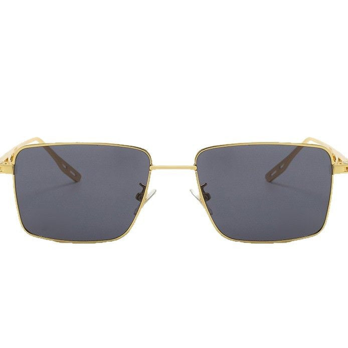 Dame luksus solbrille med markant geometrisk ramme og polarisert glass Skanto