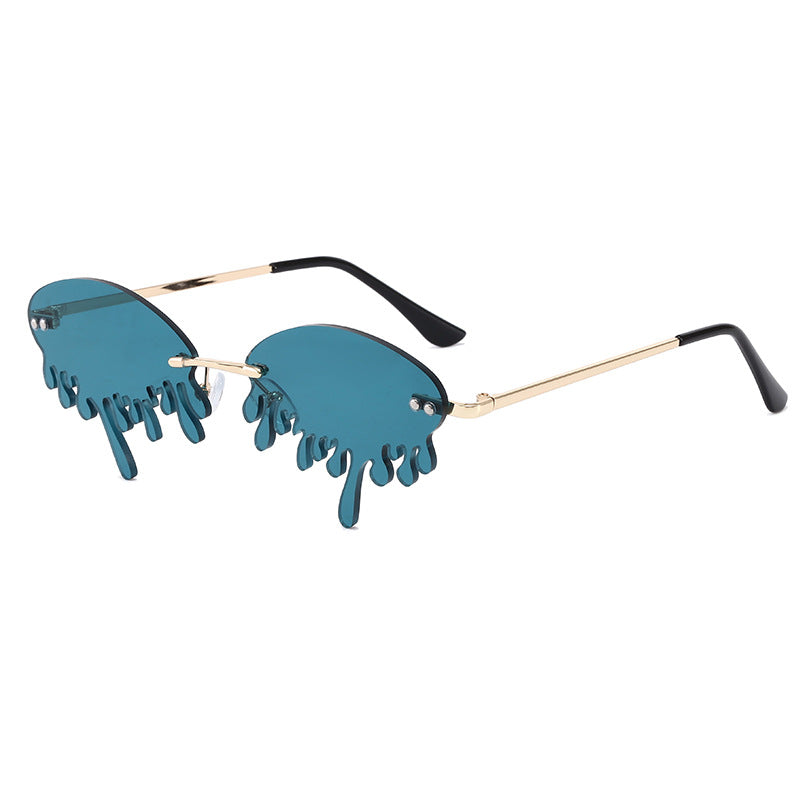 Dame solbrille med kreativ dråpe-design Skanto