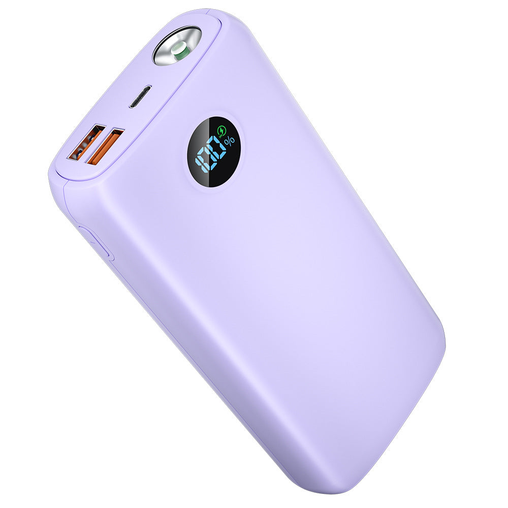 Powerbank med integrert LED-lommelykt og digital skjerm Skanto