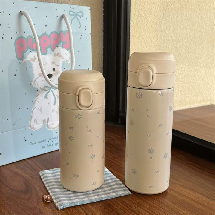 Damen Isolierflasche mit sicherem Druckverschluss und süßem Tierdesign Skanto