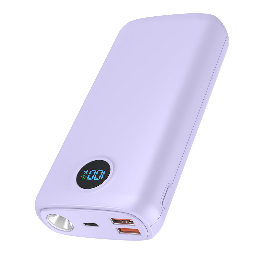Powerbank med LCD-skjerm og hurtigladefunksjon Skanto