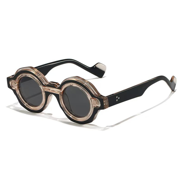 Damer moterik solbrille med unikt runddesign Skanto