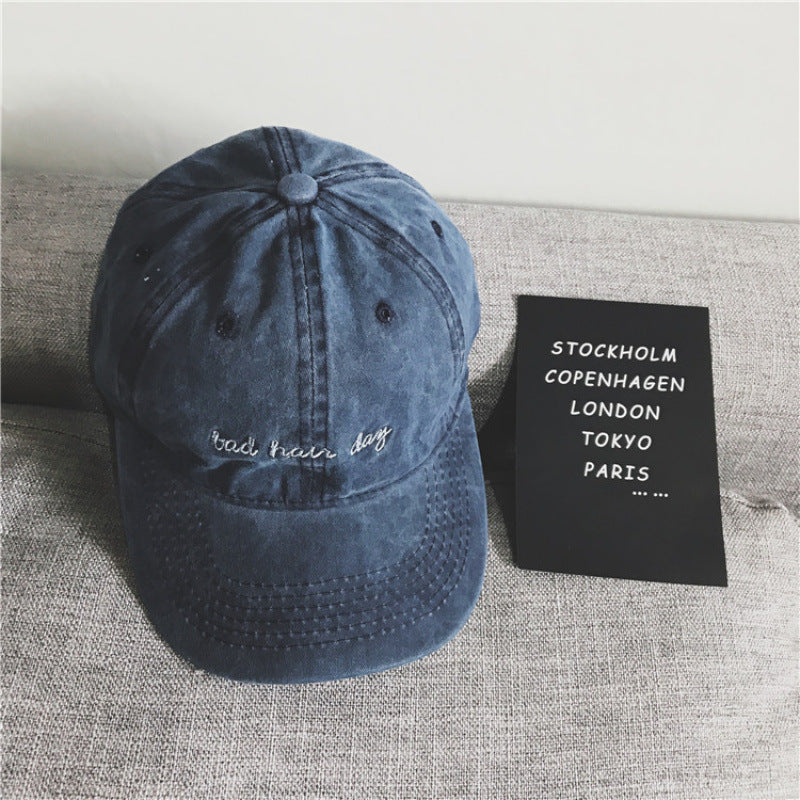 Kvinnenes Broderte Fritidsmyk Bomull Baseball Caps Skanto