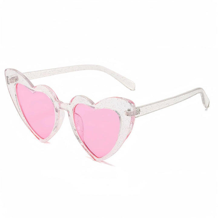 Dame hjerteformede solbriller med UV-beskyttelse og høykvalitets foliebehandling Skanto