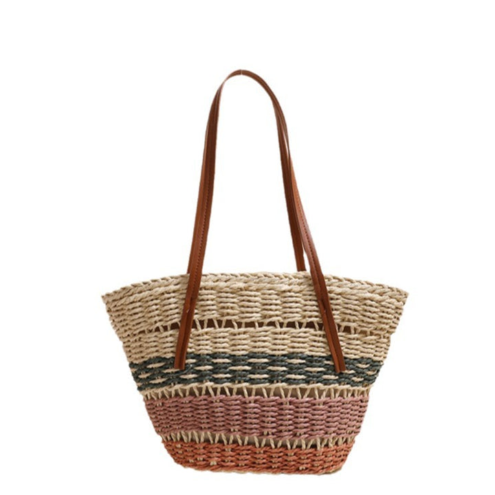 Stylish basket bag with strong leather handles Skanto