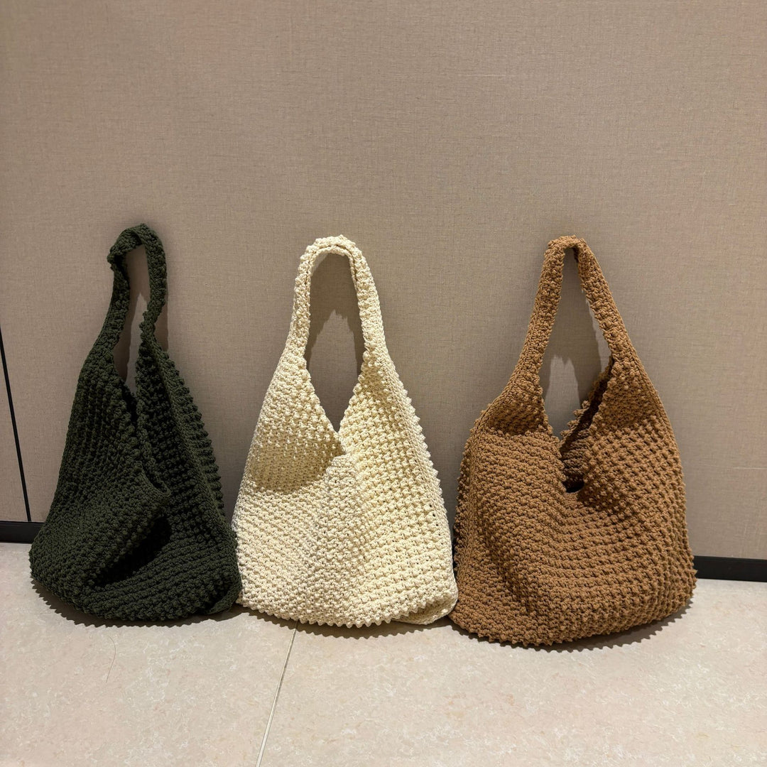 Stor håndlaget bomull shopper Skanto