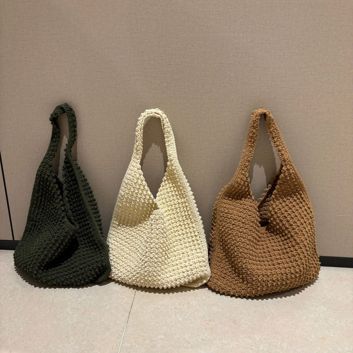 Stor håndlaget bomull shopper Skanto