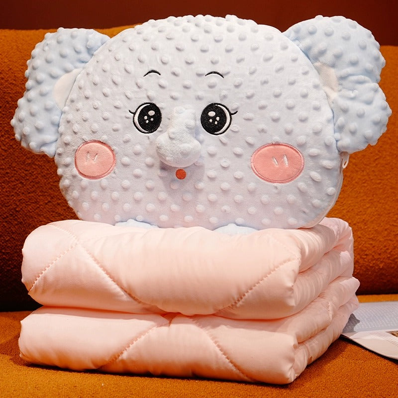 Cuddle Ready Søt Tegneseriepute Teppe | Skanto