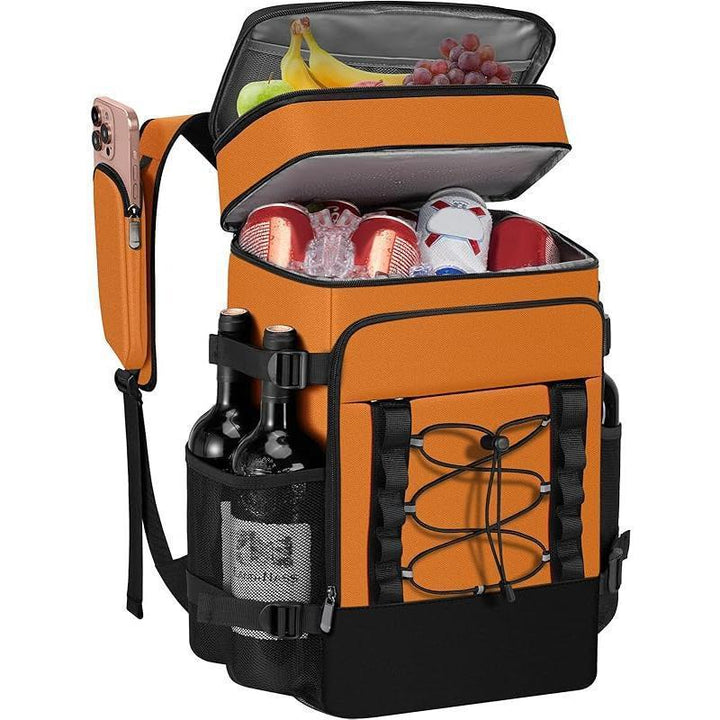 Unisex Insulated Cooler Backpack with Bottle Holder, Organizer Compartments, and Padded Carrying Comfort Skanto