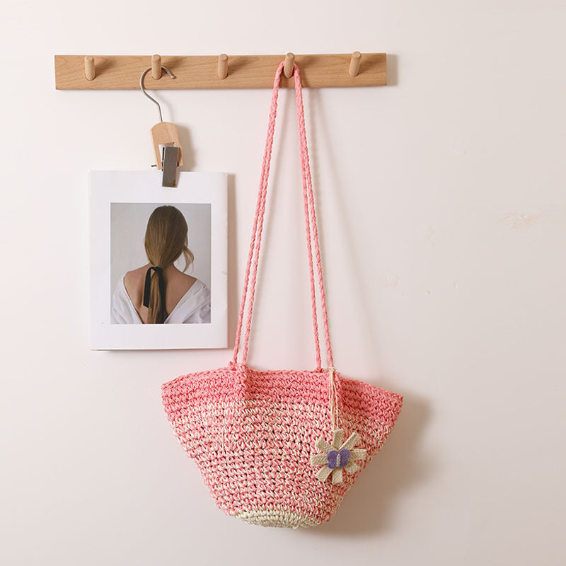 Modern Handmade Handbag with Flower Accent Skanto