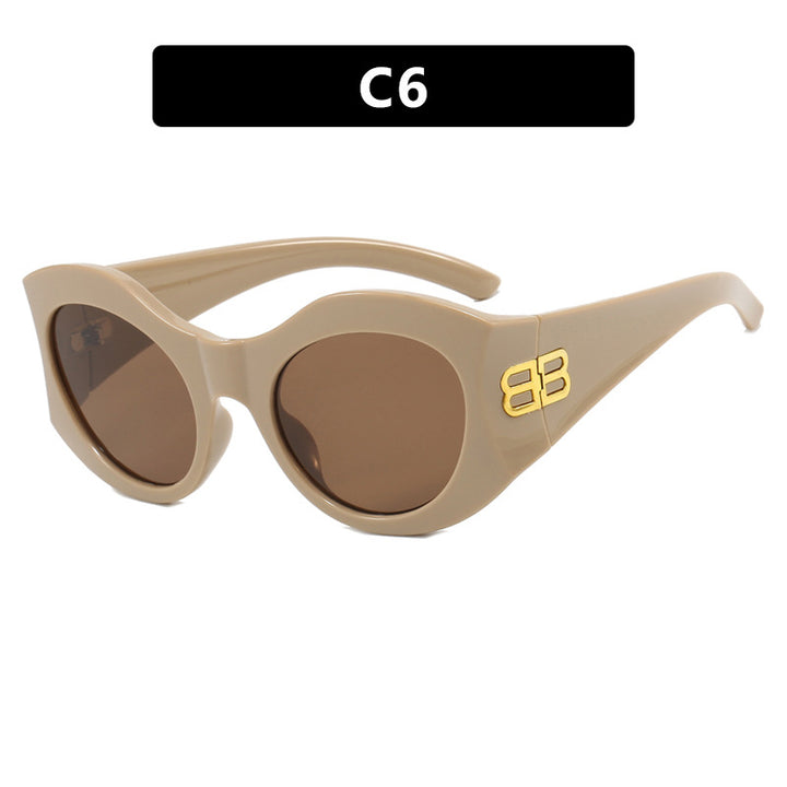 Women's Stylish Cat-Eye Sunglasses with High-Gloss Design and Protective Lenses Skanto