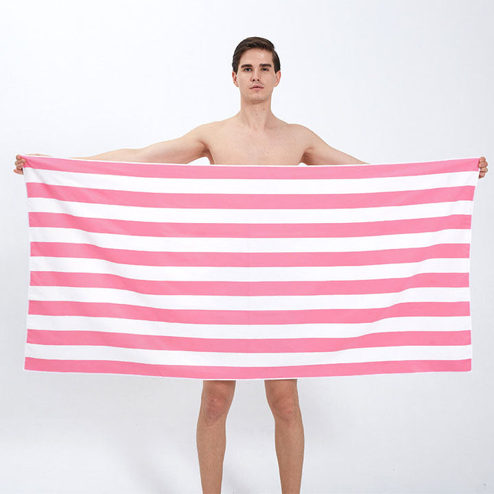 Strandhåndkle med stilig bred stripe mønster Skanto