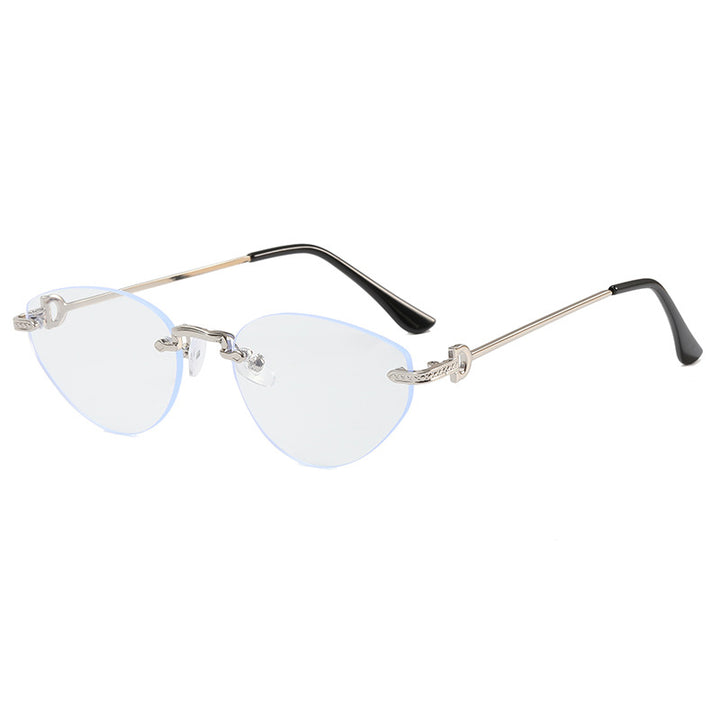Dame Futuristisk Halvramme Solbrille Skanto