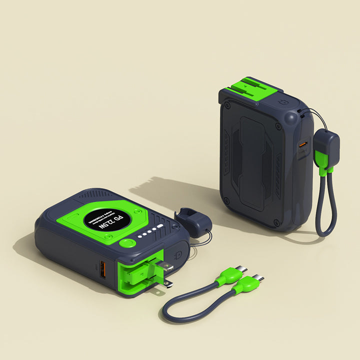 Stikkontakt-Powerbank med integrerte USB-porter Skanto