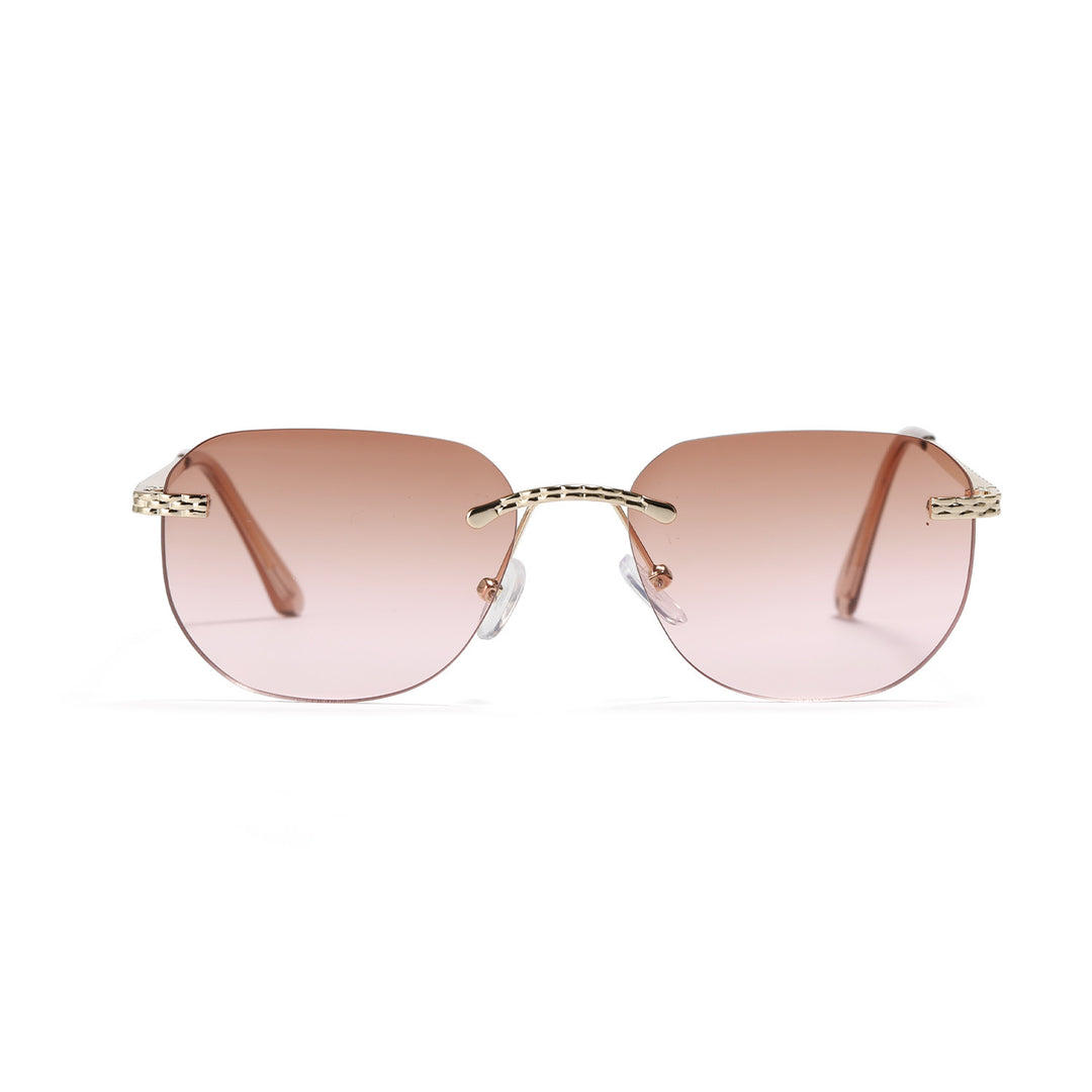 Damer casual oversized solbriller med elegant metallramme Skanto