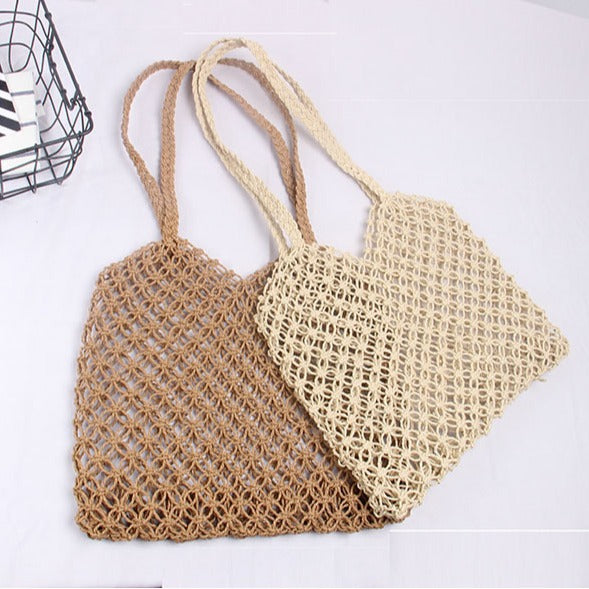Structured Rattan Handle Bag Skanto